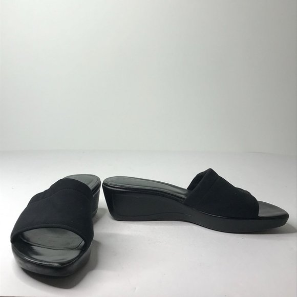 Stuart Weitzman Wedge Slide Sandals Size 8 M 2" Heels